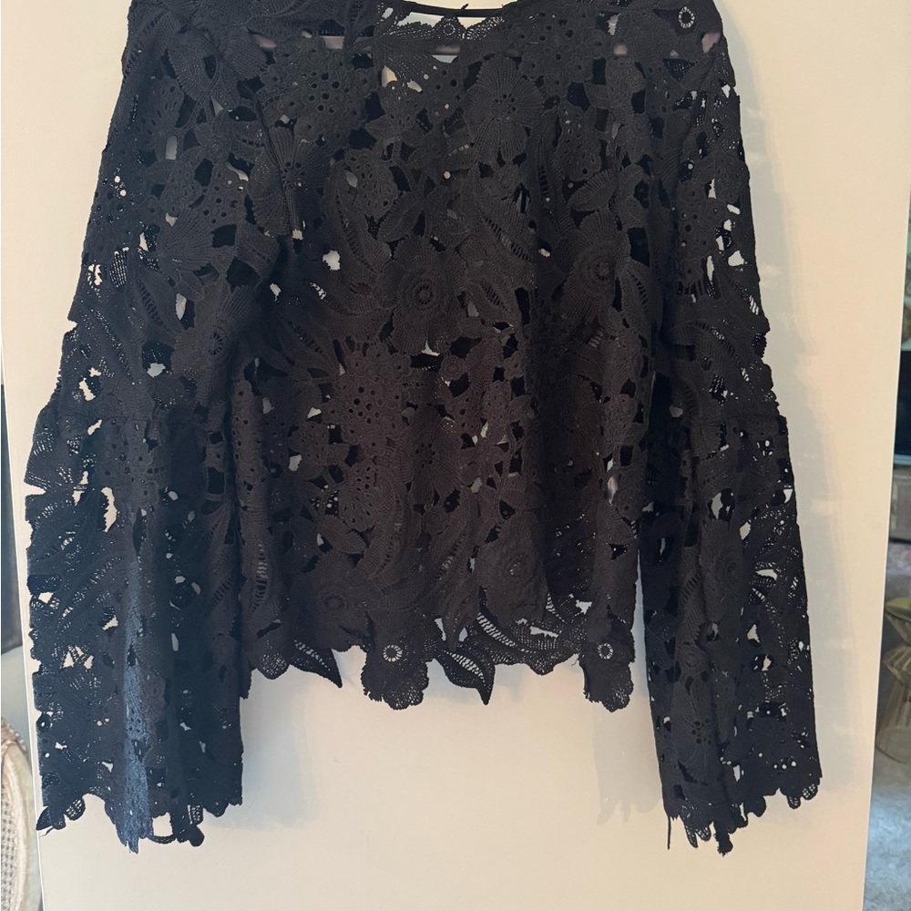 Elegant Black Lace Women’s Top